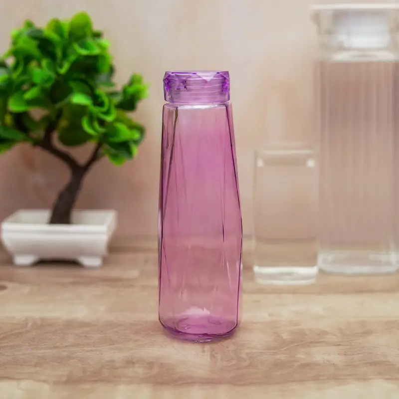 Diamond Glass Water Bottle, Airtight Cap,Clear,Swing Top Flip Top Bottles for Fridge,Storage,Beverages,Smoothies,Soda,Juice,Water, Milk - Image 3