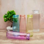 Diamond Glass Water Bottle, Airtight Cap,Clear,Swing Top Flip Top Bottles for Fridge,Storage,Beverages,Smoothies,Soda,Juice,Water, Milk