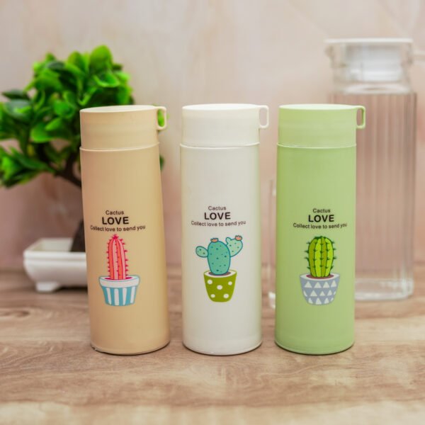 Plant Glass Water Bottle with Protective Cover | Glass Water Bottle for Fridge, Home, Office, Gym, Travel | BPA Free Water Bottle Glass | Cool Bottle