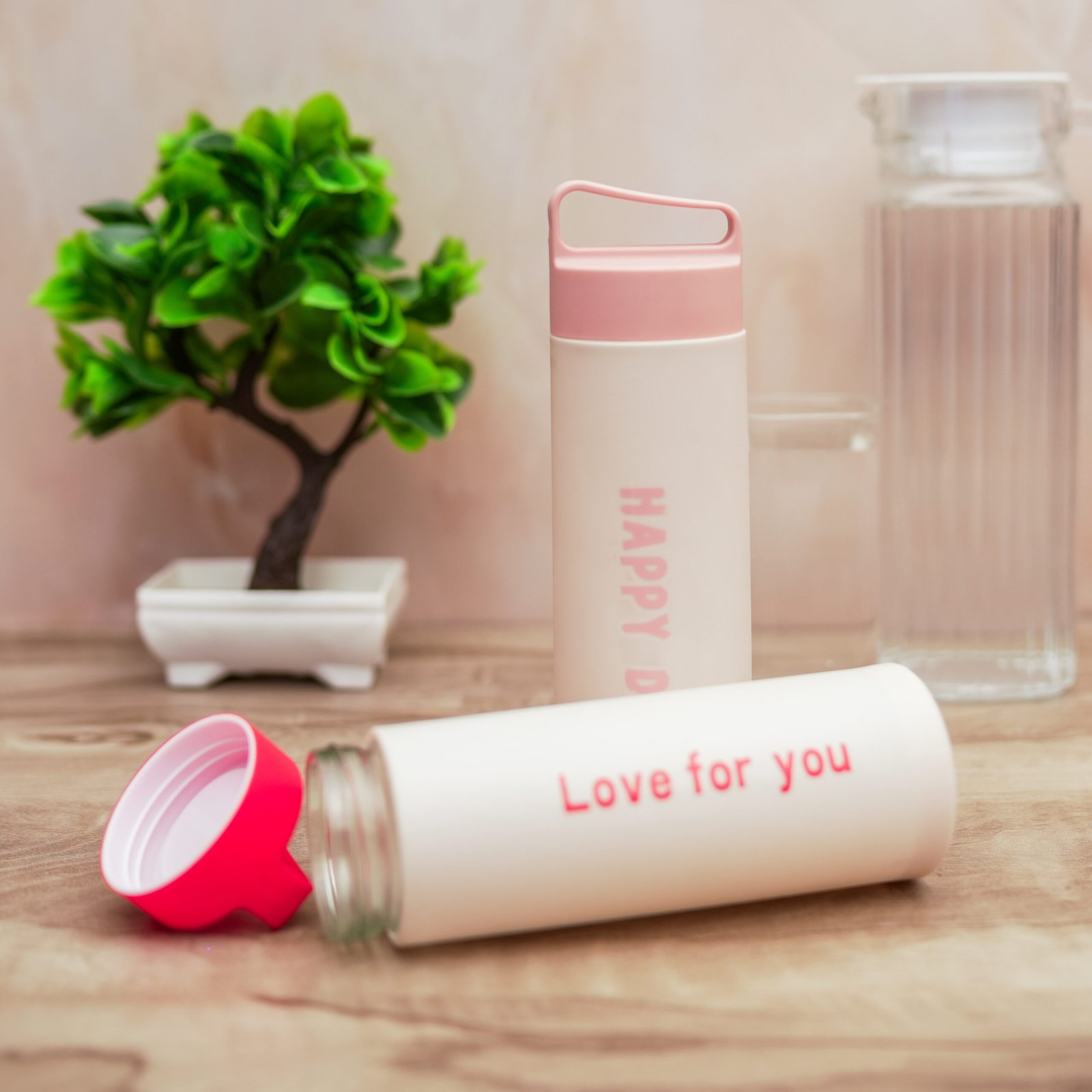 DSC08295 PP Covered Glass Bottle with Thermal Heat Proof Sleeve Leak Proof Bottle Mug for Kids Travel Cup Birthday Return Gift for Kids - Image 1