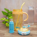 Kids Tumbler with Straw and Mixing Lid | Leak-Proof Spill Resistant Sipper Bottle with Detachable Straw Handle | BPA Free Food Grade Plastic for Milk, Smoothies, Juice - Image 2