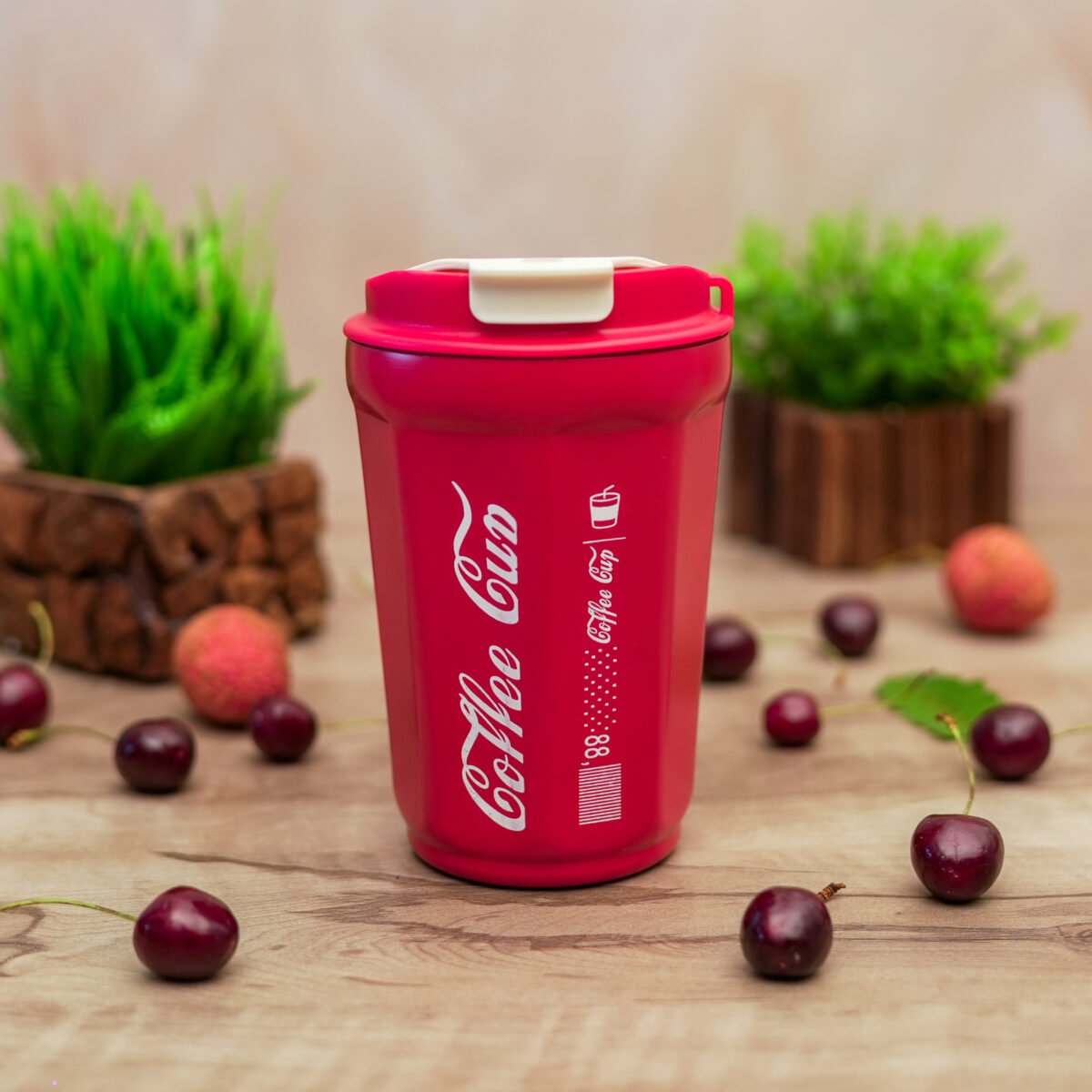 Travel Coffee Mug, Insulated Cup with Lid/Portable Strap/Double-Layer Vacuum/Leak-Proof/Keep 6 Hours hot/100% Dishwasher-Safe - Image 3