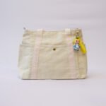 Multi Pockets Canvas Tote Bag Carry Everything Tote Bag with Zipper, Multi Compartments Durable Handbag Mommy Bag - Image 4