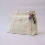 Multi Pockets Canvas Tote Bag Carry Everything Tote Bag with Zipper, Multi Compartments Durable Handbag Mommy Bag - Image 3