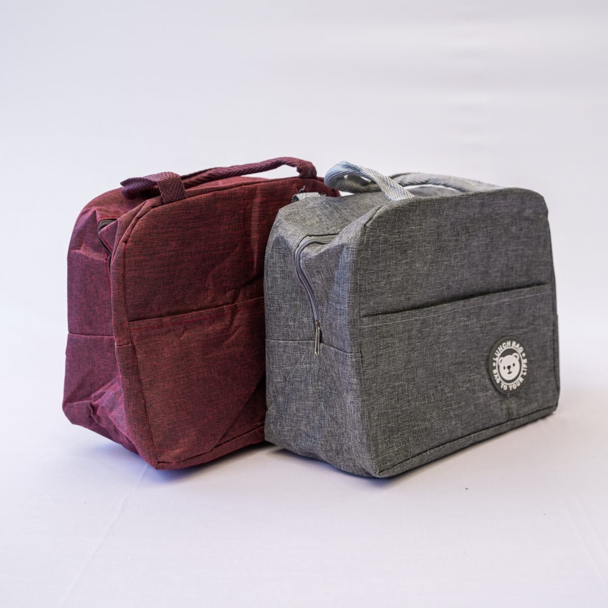 Travel Lunch Tiffin Storage Canvas Bag Leakproof Hot Cold for Men Women Unisex Kids, Office, College, Picnic & School | Lunch Boxes Bag (Maroon) - Image 2