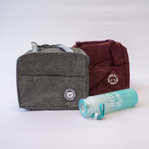 Travel Lunch Tiffin Storage Canvas Bag Leakproof Hot Cold for Men Women Unisex Kids, Office, College, Picnic & School | Lunch Boxes Bag (Maroon)