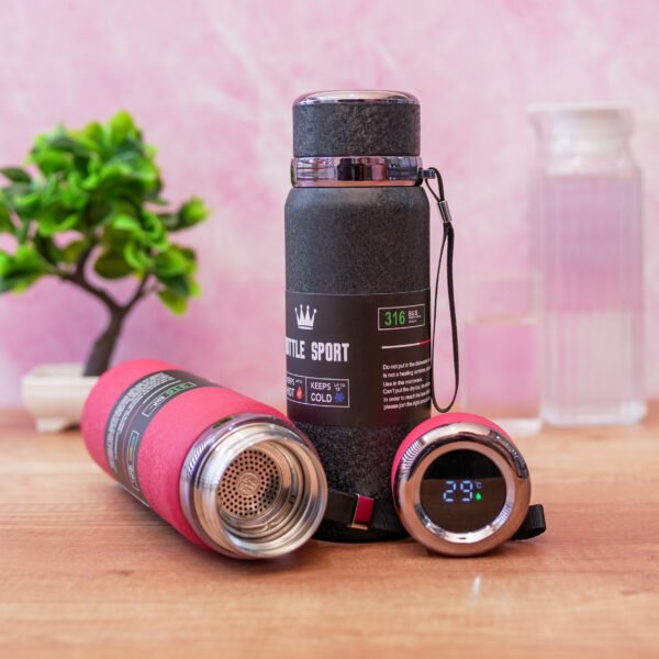 Stainless Steel Water Bottle With LED for Men Women Kids | Thermos Flask | Reusable Leak-Proof Thermosteel for Home Office Gym Fridge Travelling