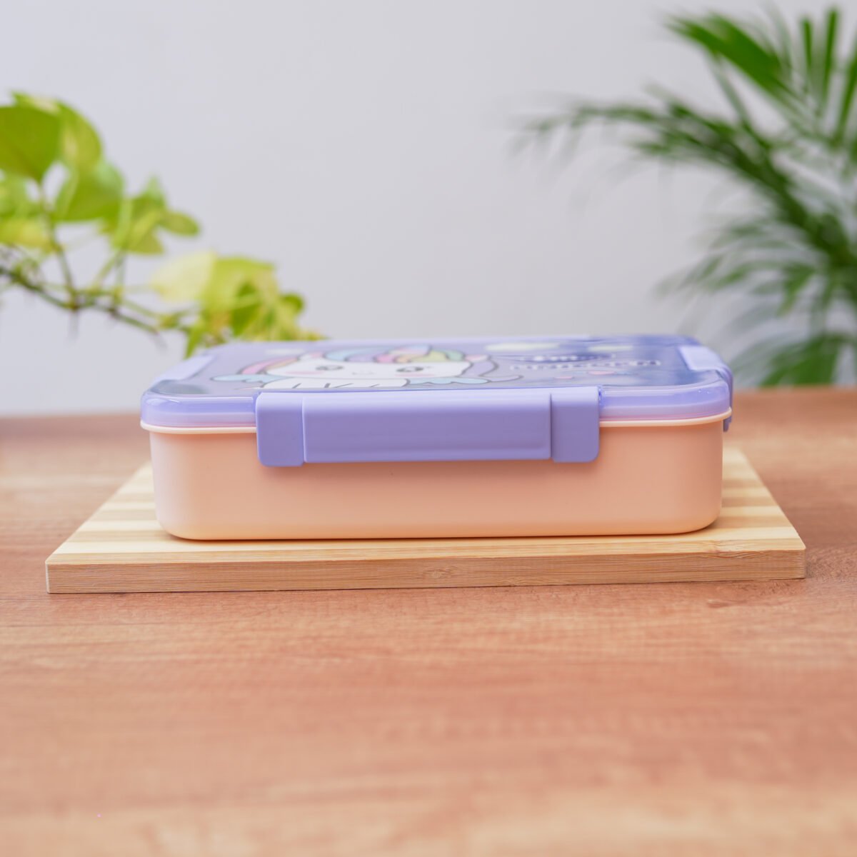 Unicorn Bento Box 4 Compartment Japanese Lunch Box Reusable Lunch Dinner Containers Leakproof Stainless Steel for Adults Kids School Office (Blue) - Image 3