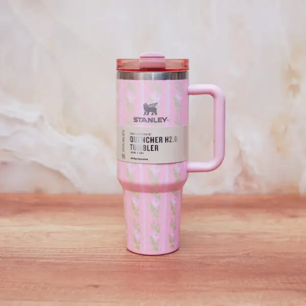 Floral Pink Stanley tumbler - The Quencher H2.O FlowState™ Tumbler