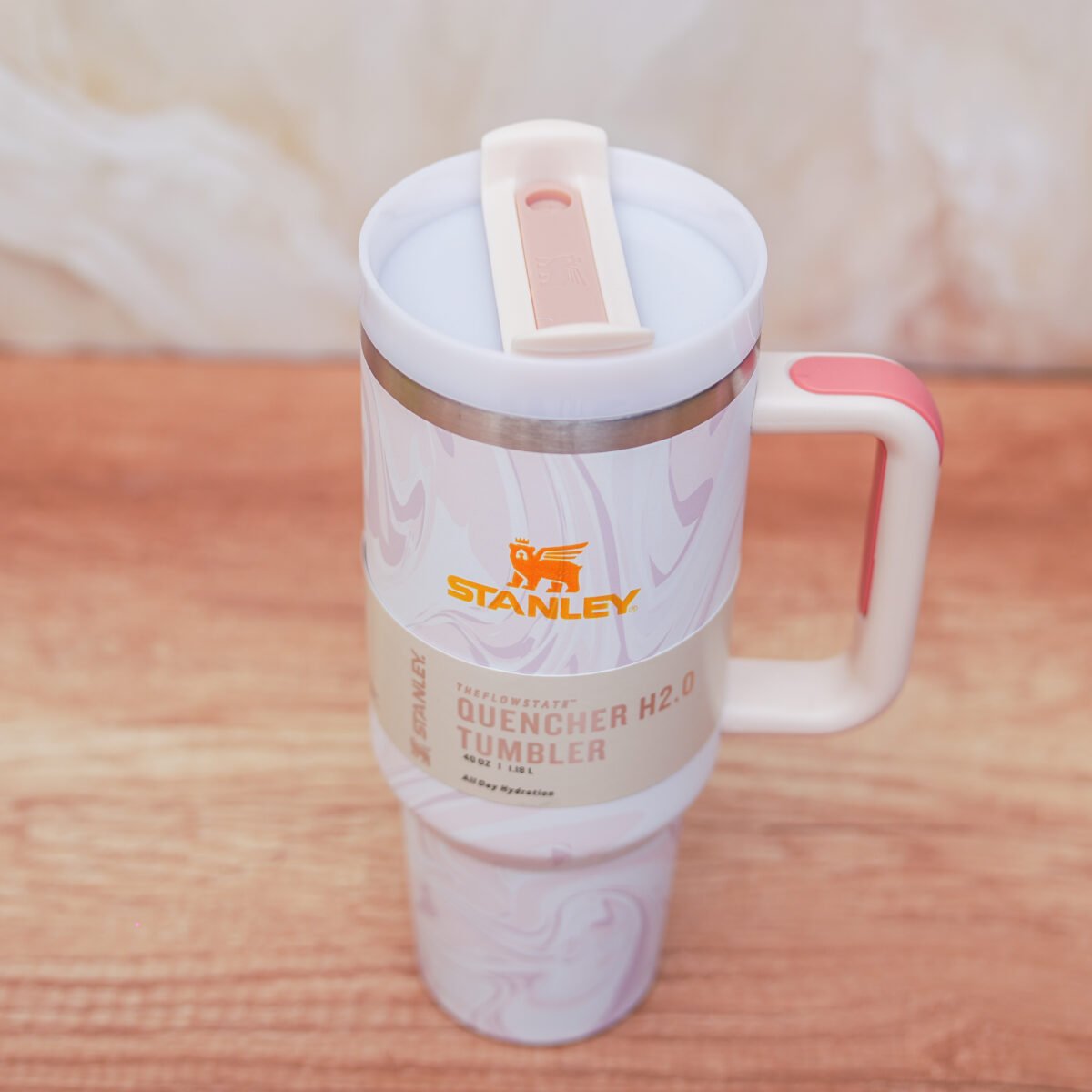 Cloud grey pink Stanley tumbler - The Quencher H2.O FlowState™ Tumbler - Image 2