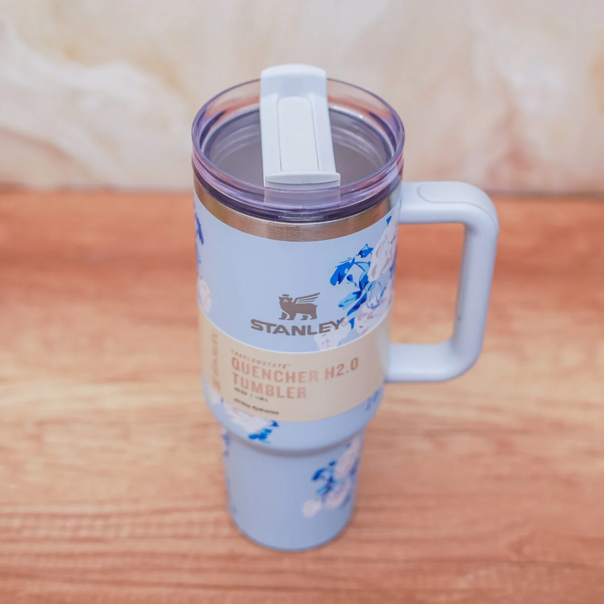 Blue Floral Stanley tumbler - The Quencher H2.O FlowState™ Tumbler - Image 2