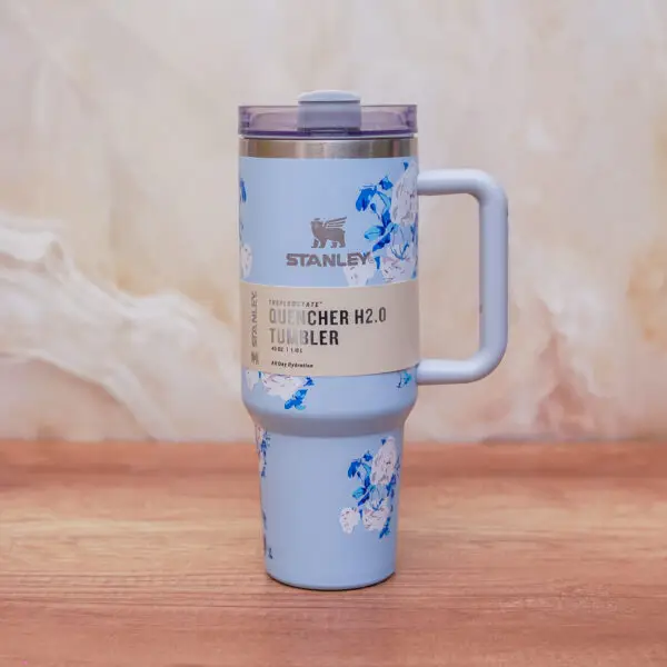 Blue Floral Stanley tumbler - The Quencher H2.O FlowState™ Tumbler