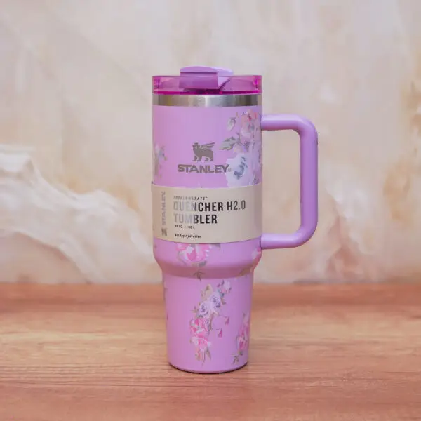 Lilac Floral Stanley tumbler - The Quencher H2.O FlowState™ Tumbler