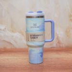 Blue Brushstroke Stanley tumbler - The Quencher H2.O FlowState™ Tumbler