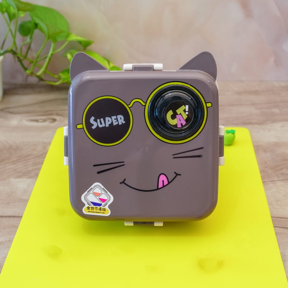 Cute 3D Cat Shaped Bento Lunch Box for Kids & Adults | Leak-Proof, BPA-Free with Cutlery | 1120ML + 70ML Stainless Steel Lunch Box for School & Office - Image 3