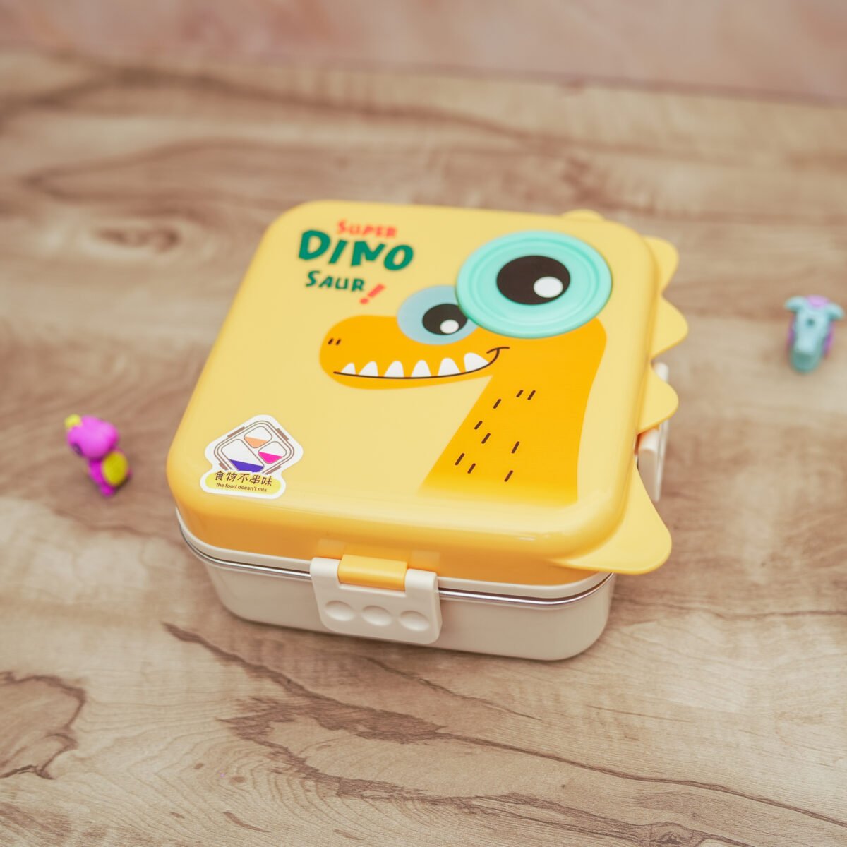 Dino Eye Design Steel Lunch Box with Spoon - Image 4