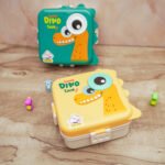 Dino Eye Design Steel Lunch Box with Spoon