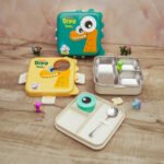 Dino Eye Design Steel Lunch Box with Spoon - Image 3
