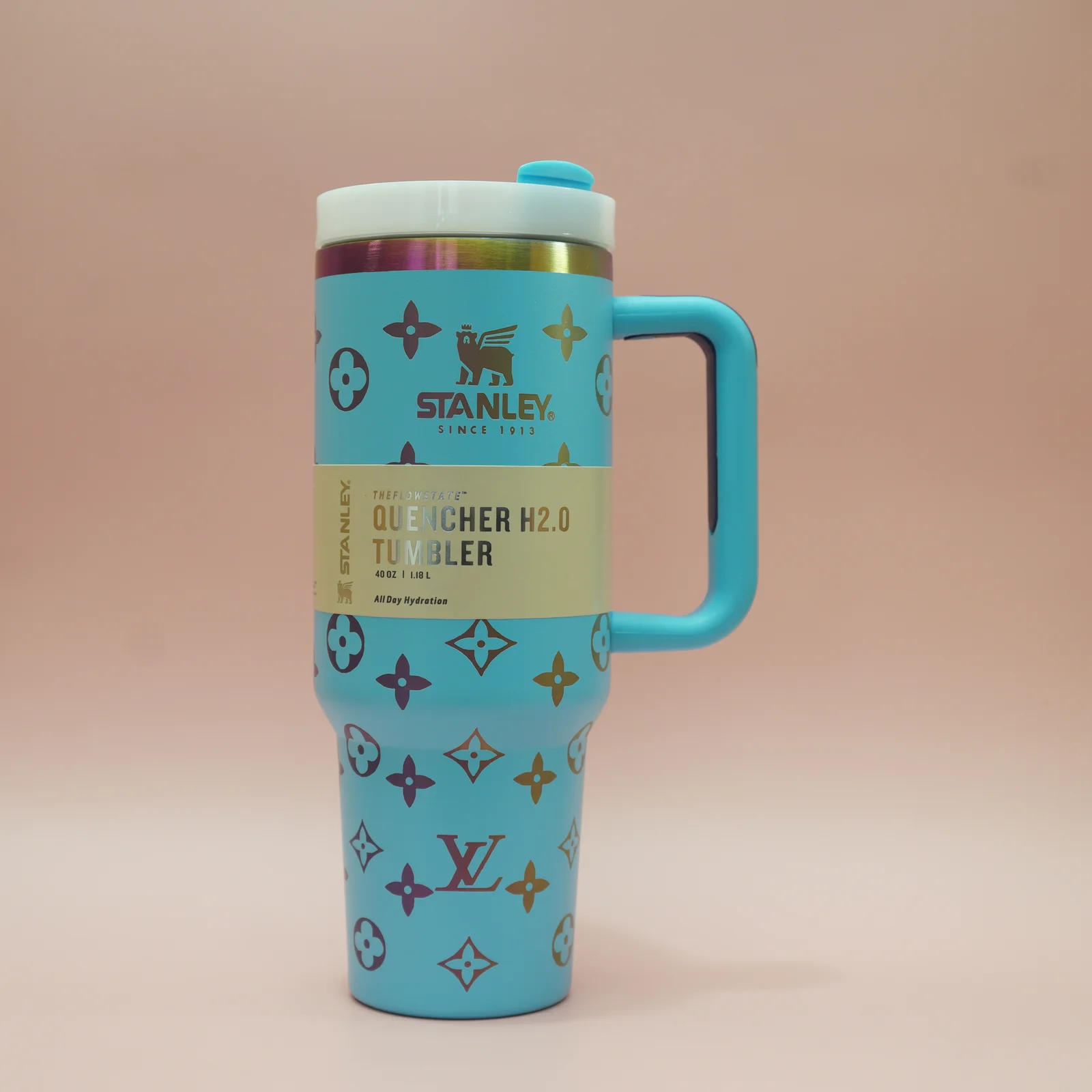 IMG_0042.JPG Blue Stanley LV iridescent chrome Print Tumbler - Image 1