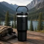Black Stanley IceFlow 2.0 Flip Straw Tumbler with Handle 30 oz