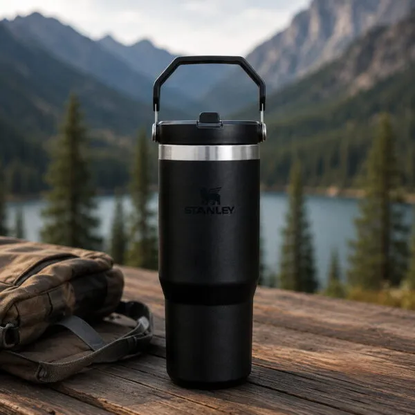 Black Stanley IceFlow 2.0 Flip Straw Tumbler with Handle 30 oz