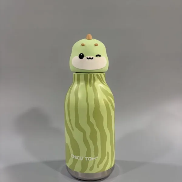 Dino CHICU TOM Animal Kids Water Bottle - 480ml Leak-Proof, BPA-Free with Straw