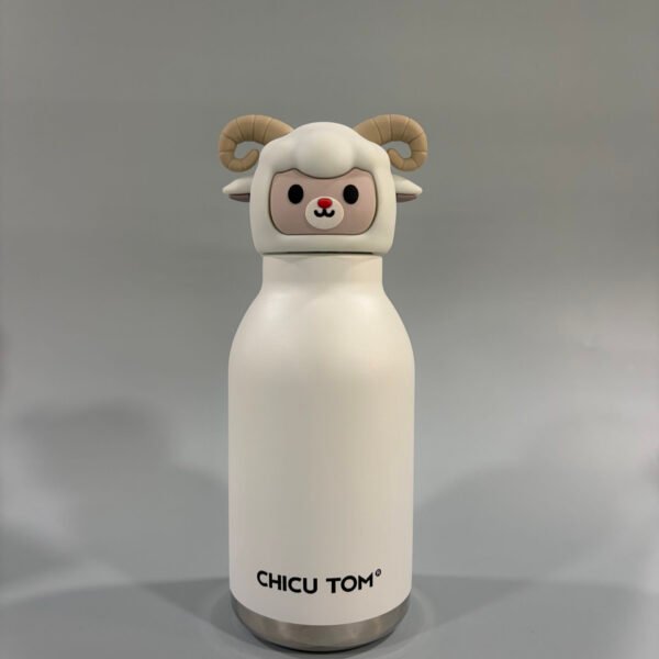 Aries CHICU TOM Animal Kids Water Bottle - 480ml Leak-Proof, BPA-Free with Straw
