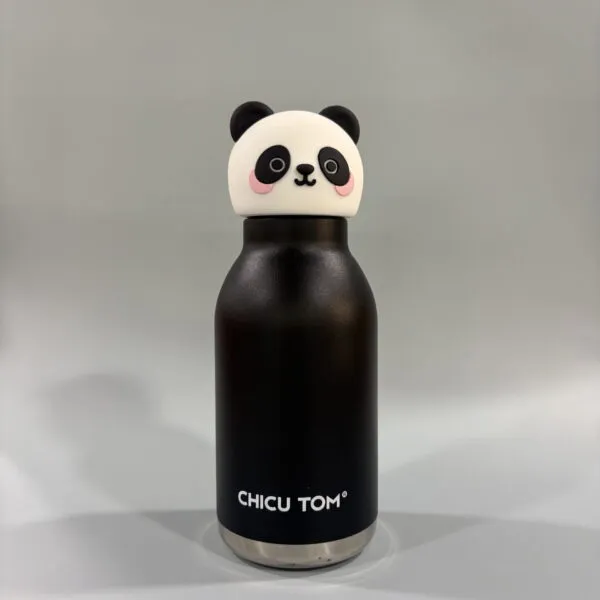 Panda CHICU TOM Animal Kids Water Bottle - 480ml Leak-Proof, BPA-Free with Straw