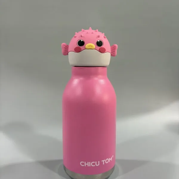 Puffer fish CHICU TOM Animal Kids Water Bottle - 480ml Leak-Proof, BPA-Free with Straw